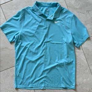 Nike Blue Polo Shirt Short Sleeve Sporty